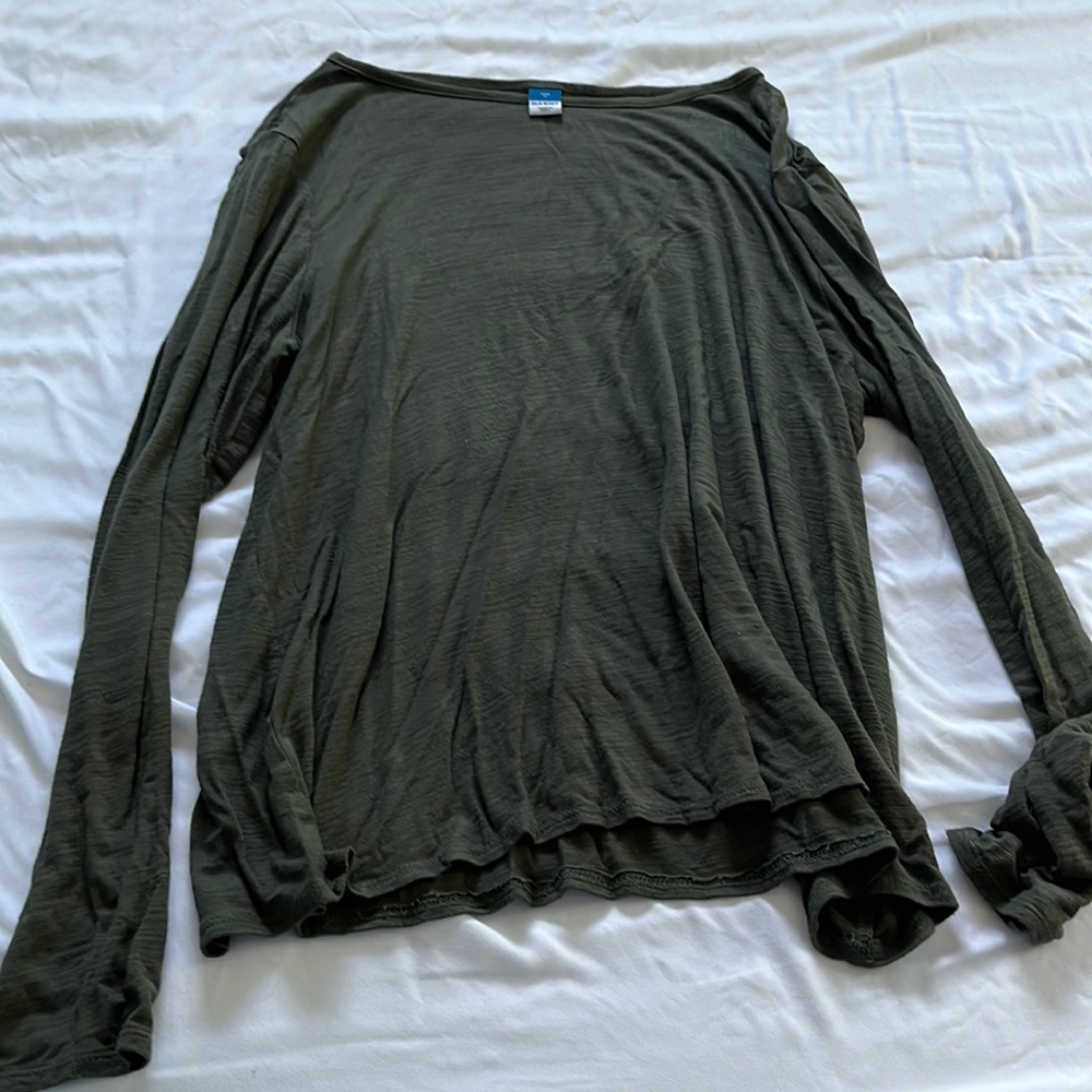 Forest green Old Navy long sleeve shirt, size M